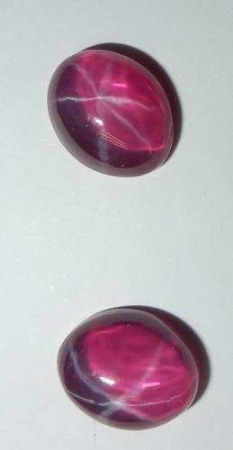 Transparent Star Ruby Oval 11x9 mm Cabochon 6 Rayed Lab-created Stone 10 pcs Lot - Picture 7 of 12