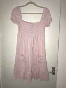 pink velour dress