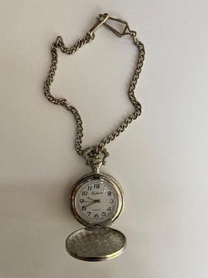 TREEWETO Montre De Poche Mécanique Argentée Avec Chaîne - Style Rétro Steampunk, Mécanisme Apparent - Idéal Homme