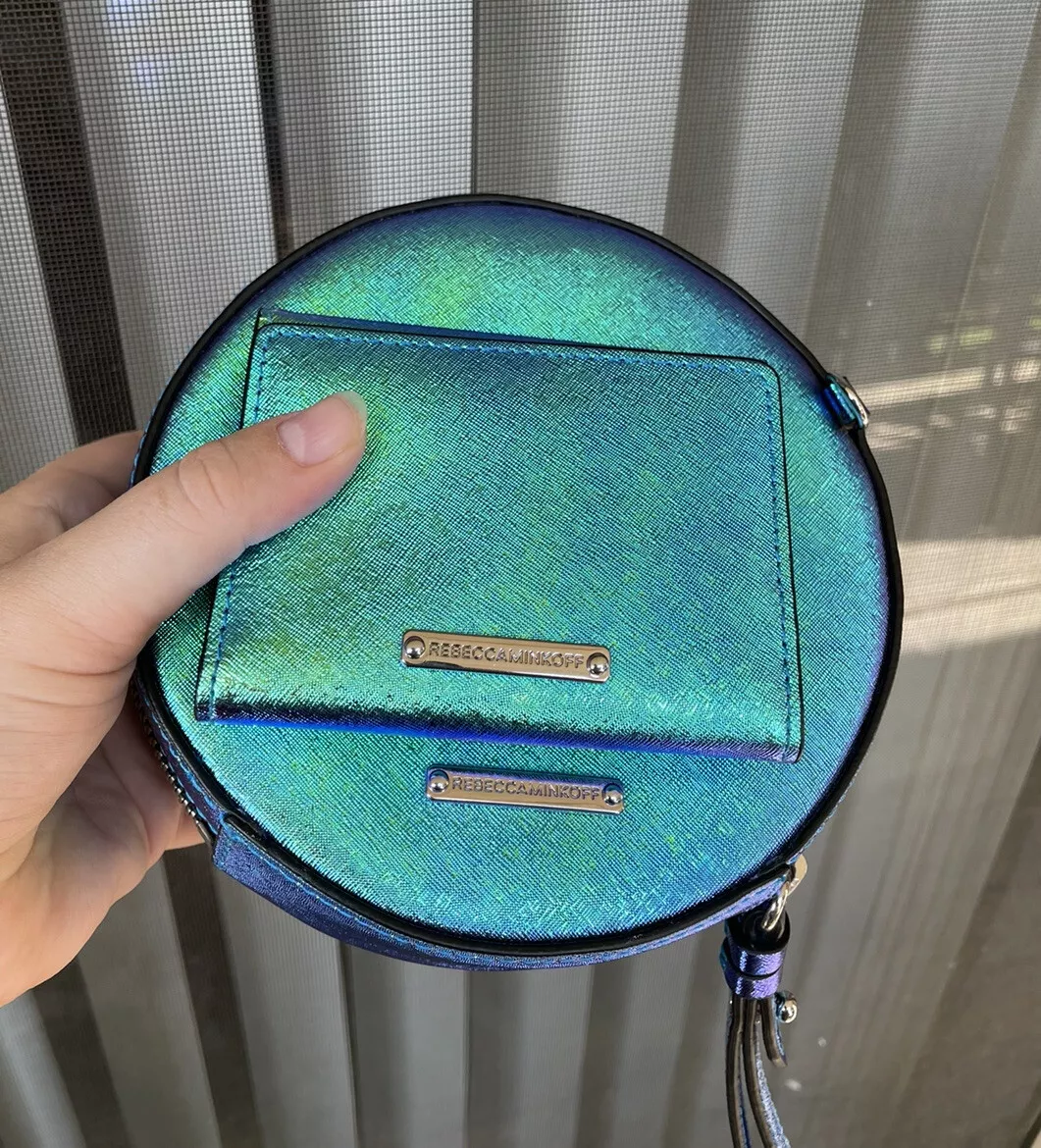 Rebecca Minkoff Crossbody Bag and Wallet Metallic Blue Green