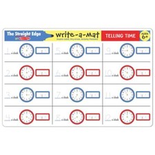 New Melissa  Doug Telling Time Write-A-Mat