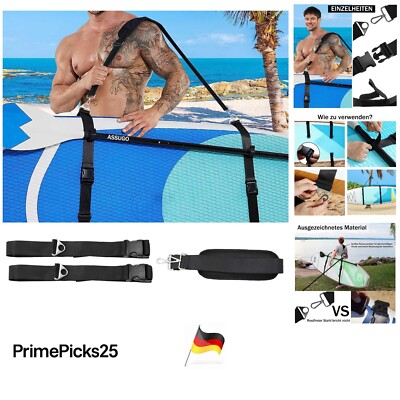 Surfbrettragegurt verstellbar Polyester für SUP, Paddle, Longboards, Wasserfa...