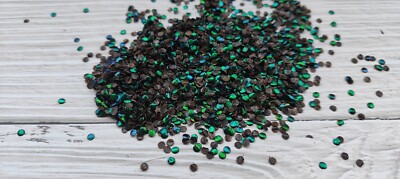 3 mm.No Hole Real Green Elytra Jewel Beetle Wings Sequins Wedding Dress 600 PCs.