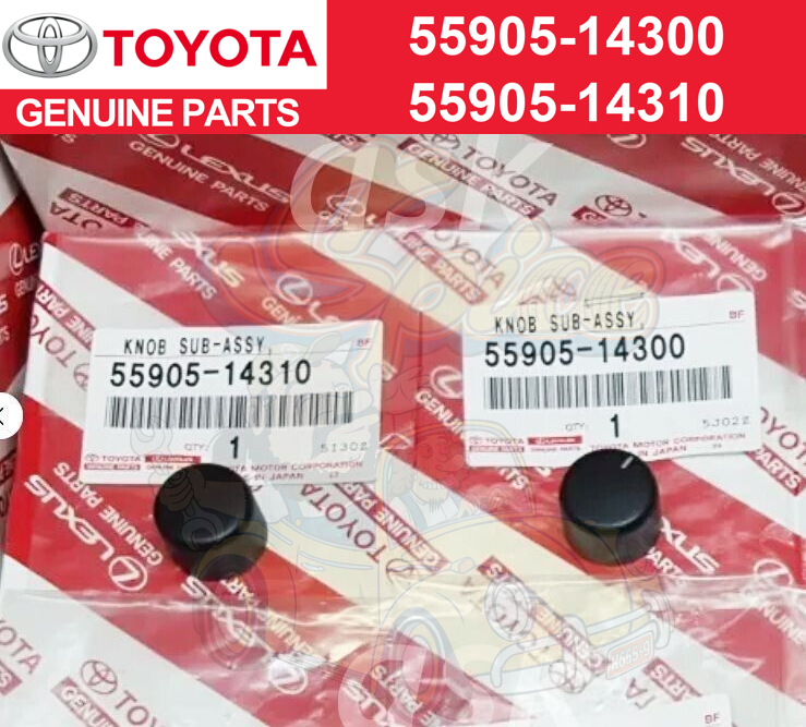 Toyota 55905-14310 Heater Control Knob Kit Knob Sub Assembly Control ...