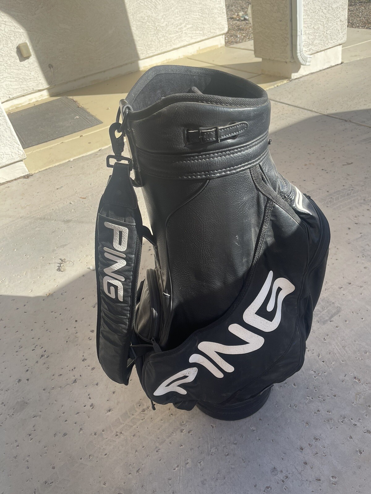 Vintage PING Leather 6Divider Golf Bag eBay