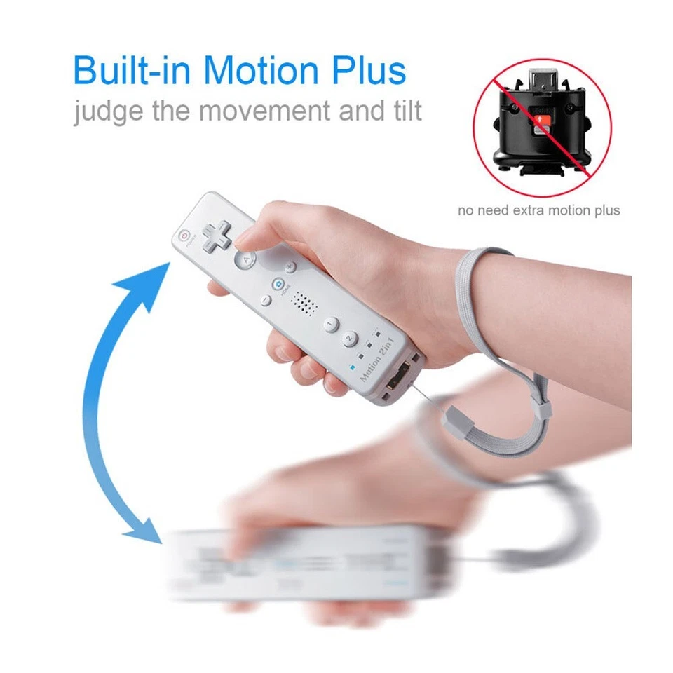 Built-in Motion Plus Wii Remote & Nunchuck Controller For Nintendo Wii / Wii U - Image 3 of 4