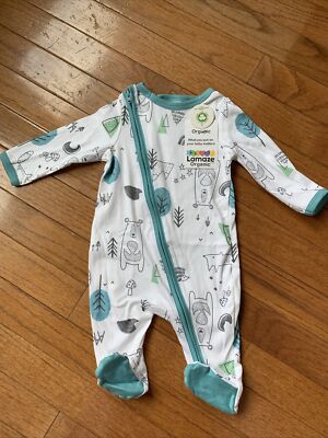 NEW UNISEX BABY LAMAZE ORGANIC SLEEPER 3 Months;  100% Organic Cotton