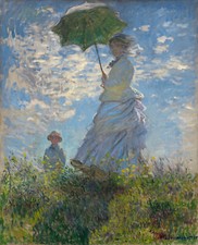 The Promenade woman with a parasol by Claude Monet, Canvas Print, various sizes