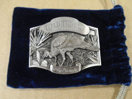 Vtg 1991 National Wild Turkey Federation Rio Grande Limited Edition Belt Buckle