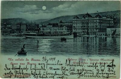 CPA AK FLUSS Adria-Palast und Seegouvernment KROATIEN (596991)