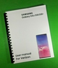 Owners Manual for Samsung Galaxy S10e S10 S10 For Verizon 184 Pgs W/Clear Cover