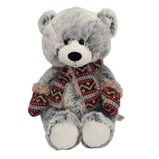 HugFun International Plush Teddy Bear Stuffed Animal Scarf Mittens
