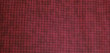 SOUTH SEA IMPORTS Fabric 100 Cotton YARDAGE DEBBIE MUMMS THE WORD Red plaid