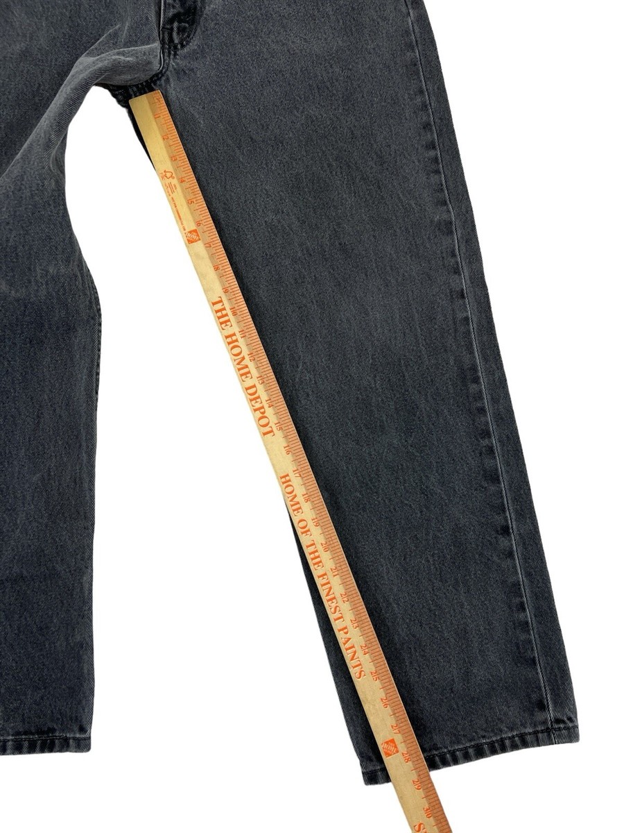an Levi Strauss Men Black Gray Straight Leg Denim Jeans Sz 36x30 | eBay