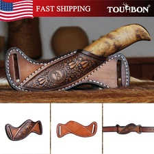TOURBON Leather Fixed Blade Knife Sheath Hunting Foldable Knife Belt Holster US