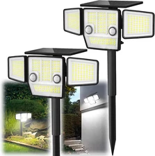 Solar Lights Outdoor, Motion Sensor Outdoor Lights with Stakes, 2500LM 236 LED I