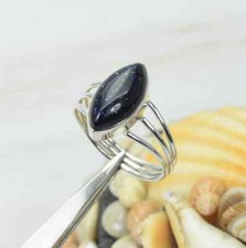 Blue Sunstone Gemstone Ring-925 Sterling Silver Designer Ring Gift For Christmas