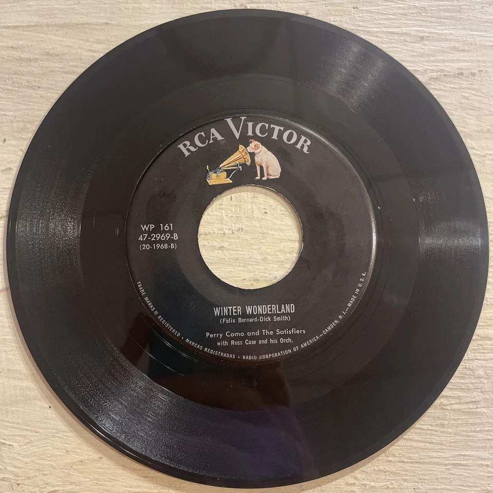 Perry Como That Christmas Feeling / Winter Wonderland 7” 45 RCA Holiday EX!!!! - Imagem 4 de 4