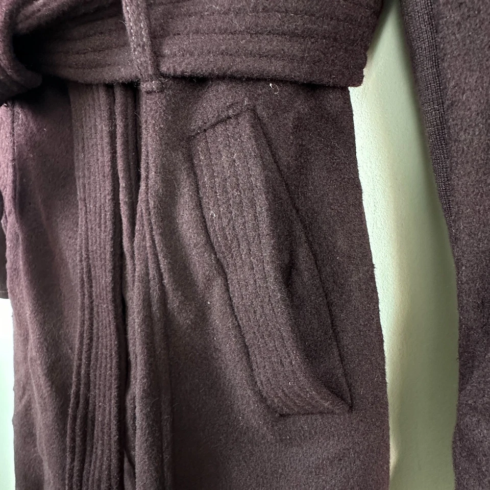 BCBGeneration Womens XS Burgundy Zip Up Mid Thigh Length Coat NWT CS13 - Image 4 of 4