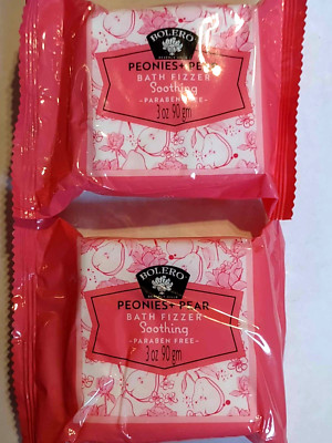 2 Bolero Beverly Hills Peonies & Pear Bath Fizzers 