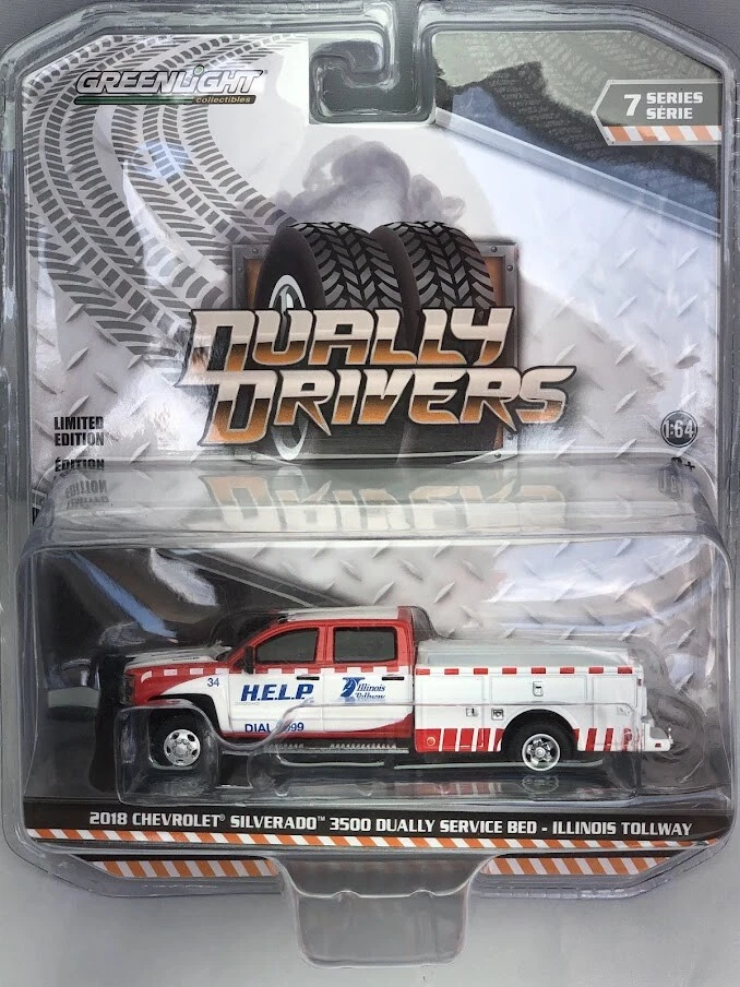 2018 Chevrolet Silverado 3500 Illinois Tollway 1/64 Fundido Modelismo Coche - Imagen 2 de 3