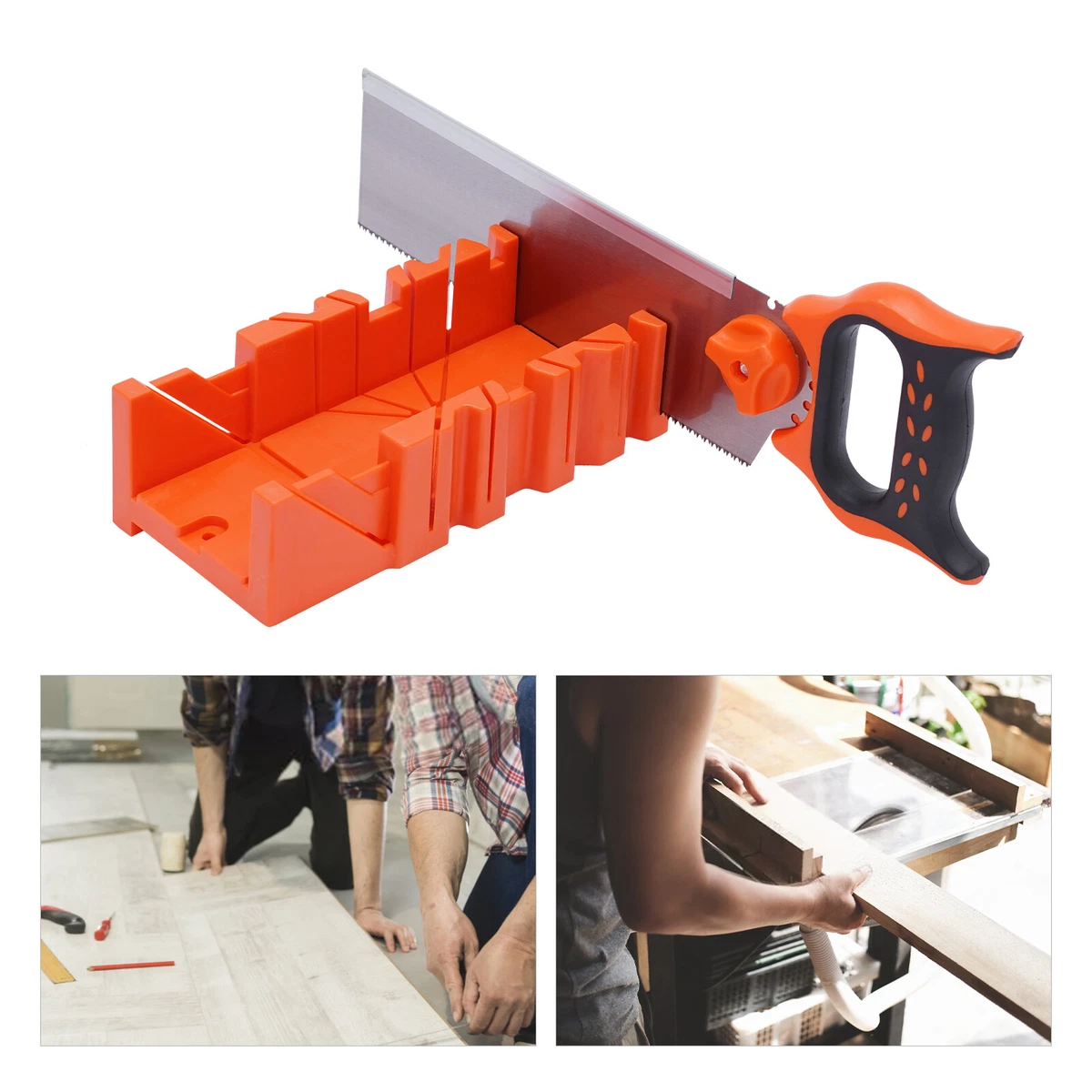 12in Miter Box with Saw Included Hand Wood Saw 22.5 45 90 Angle Cutter Tool