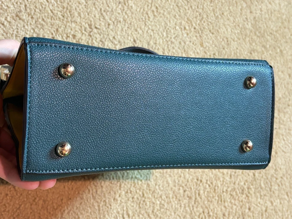 Bolso Bandolera Dune London Colorblock Amarillo Negro Cuero Cartera - FALTA CORREA Foto 4 de 4