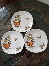 Vintage Style Craft Midwinter Oranges &Lemons Bone China 15cm Side Plates. X3. 