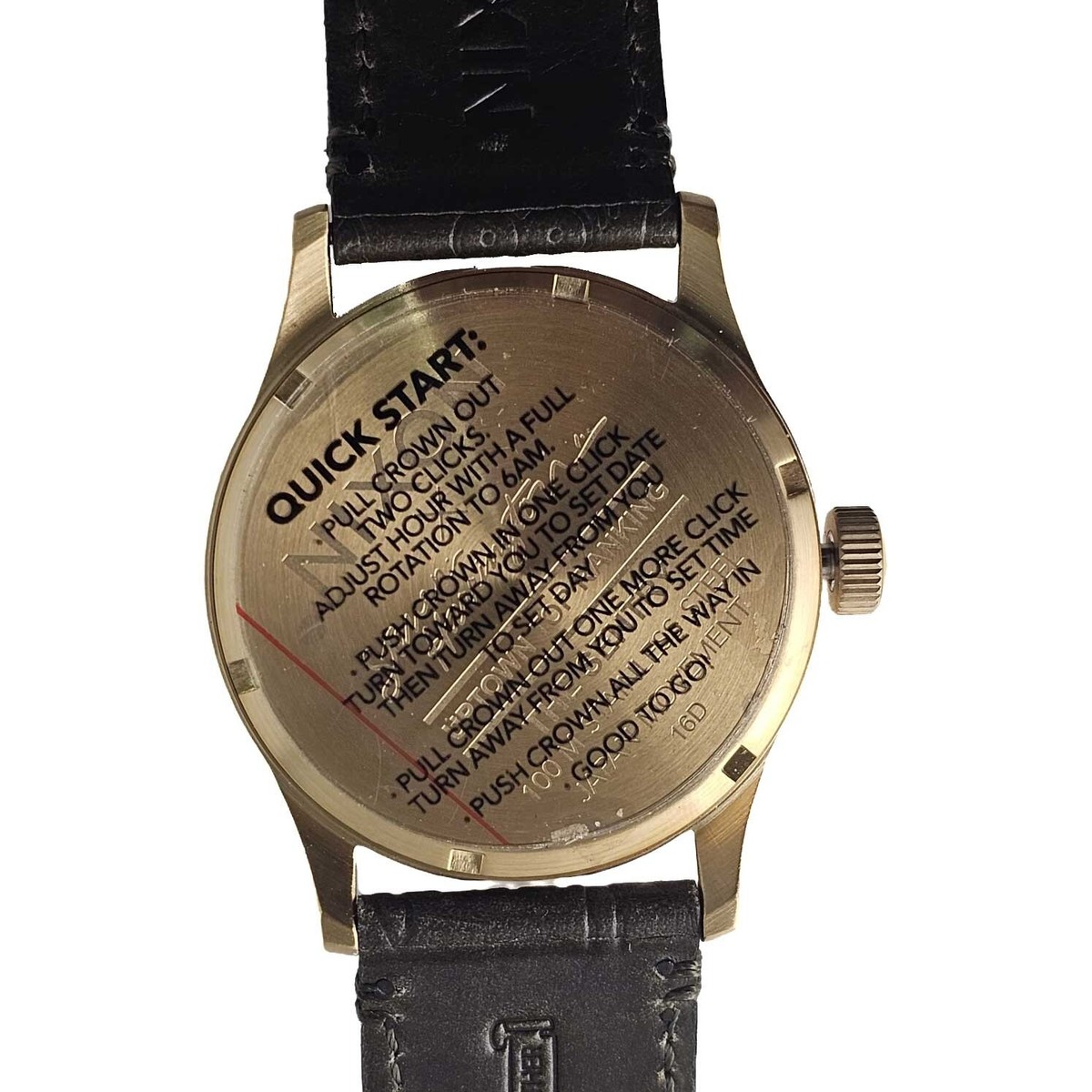 Nixon X Steven Harrington Sentry Leather Limited Edition Gold