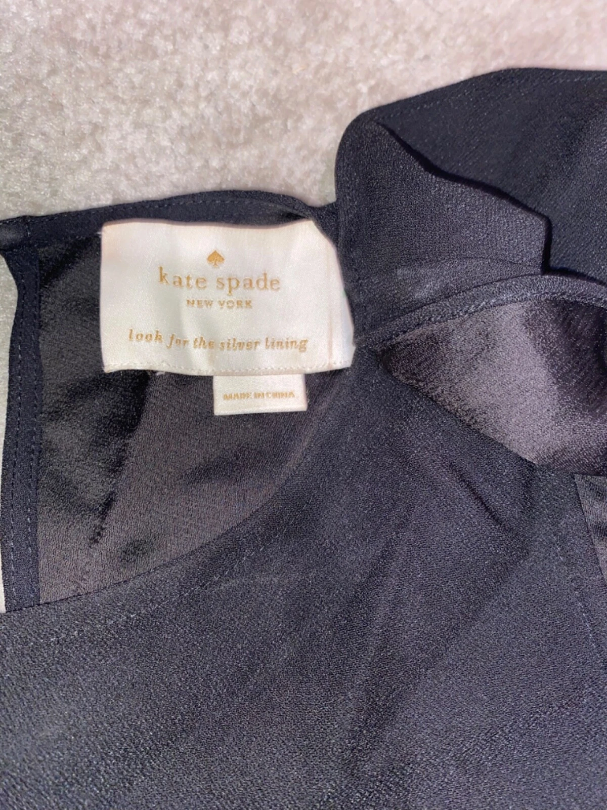 Mini abito piccolo Kate Spade piccolo nero 4 ritagli