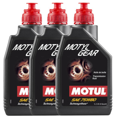 Motul Motylgear Technosynthese Gear Oil 75W80 105782 1L 3 Pack