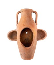 20" Terracotta Strawberry Planter Amphora Wall Hanging Pocket Flat Back Clay Pot