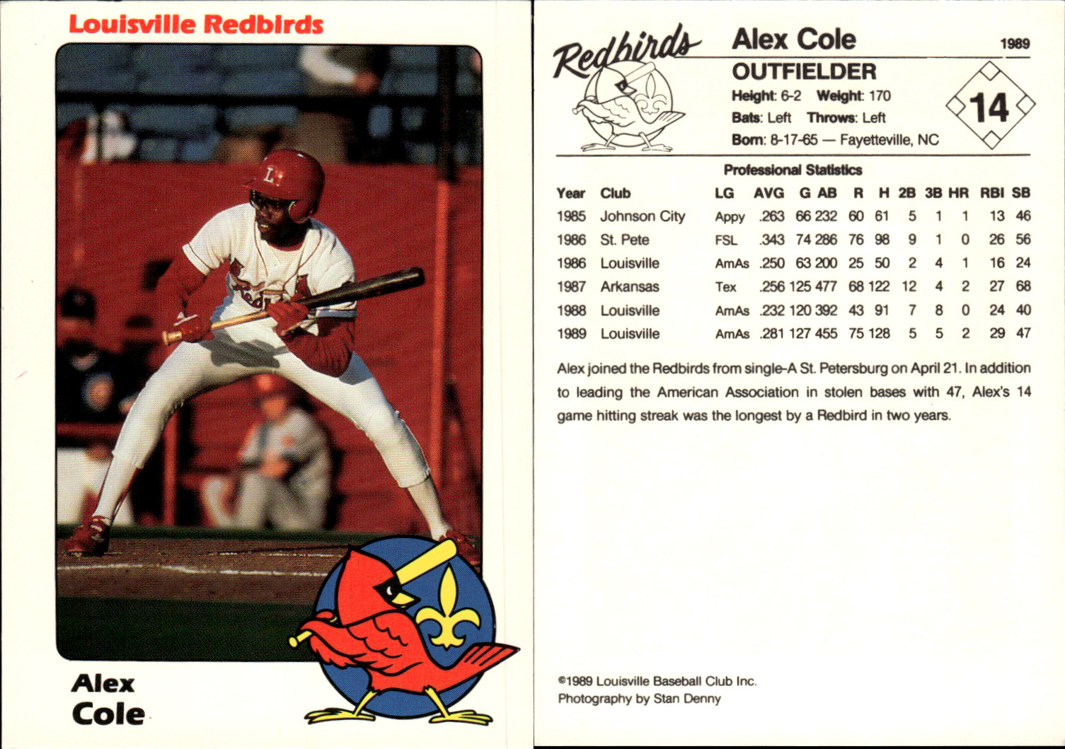 1989 Louisville Redbirds Minor League Cards ~ Choose Your Card
