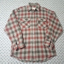 Vtg Woolrich Plaid Wool Jacket Shirt Size M