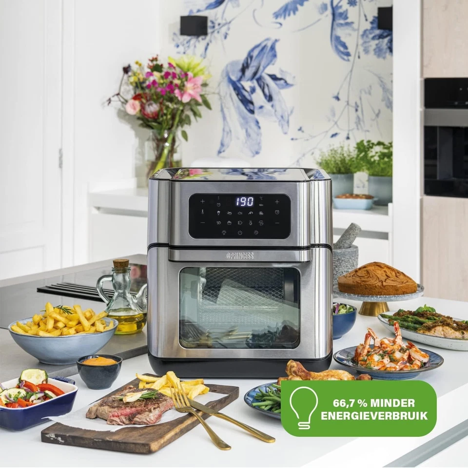 Deluxe Heißluftfritteuse-Ofen Heißluftofen Airfryer Mini Backofen 10L Princess - Bild 4 von 4