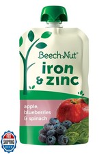 Beech-Nut Iron and Zinc Stage 4 apple, blueberries and spinach Toddler Food,