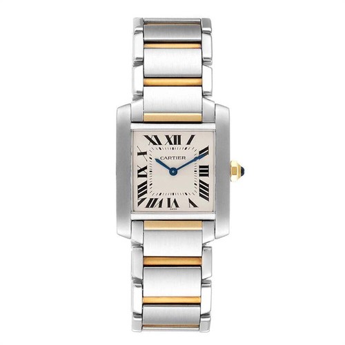 Cartier Midsize Tank Francaise 18K Gold / Steel Watch In Matte Finish. (2301)