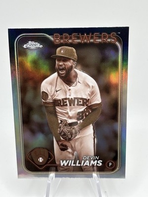 2024 Topps Chrome Devin Williams Sepia Refractor #103 - Milwaukee Brewers