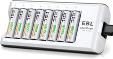 EBL 2800mAh Ni-MH AA Rechargeable Batteries 8 Pack