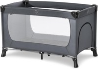 Hauck Dream N Play Plus, Grey - Travel Cot for Babies & Toddlers with Small Hat