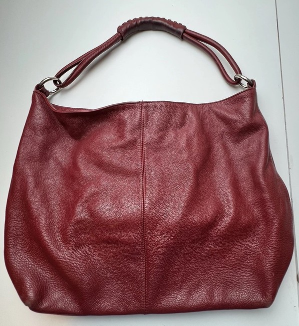 EXPRESS DESIGN STUDIO Women Tote Leather Bag Purse Large Dark Red