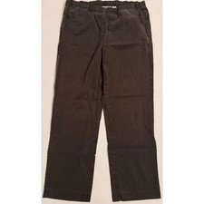 Orvis Men's Lyocell Blend Black Stretch Waist Pants Sz M Pockets Relaxed Fit