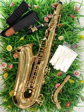 Best quality Standard Alto Drop E saxophone GOLDEN Comes with Necessary Reed