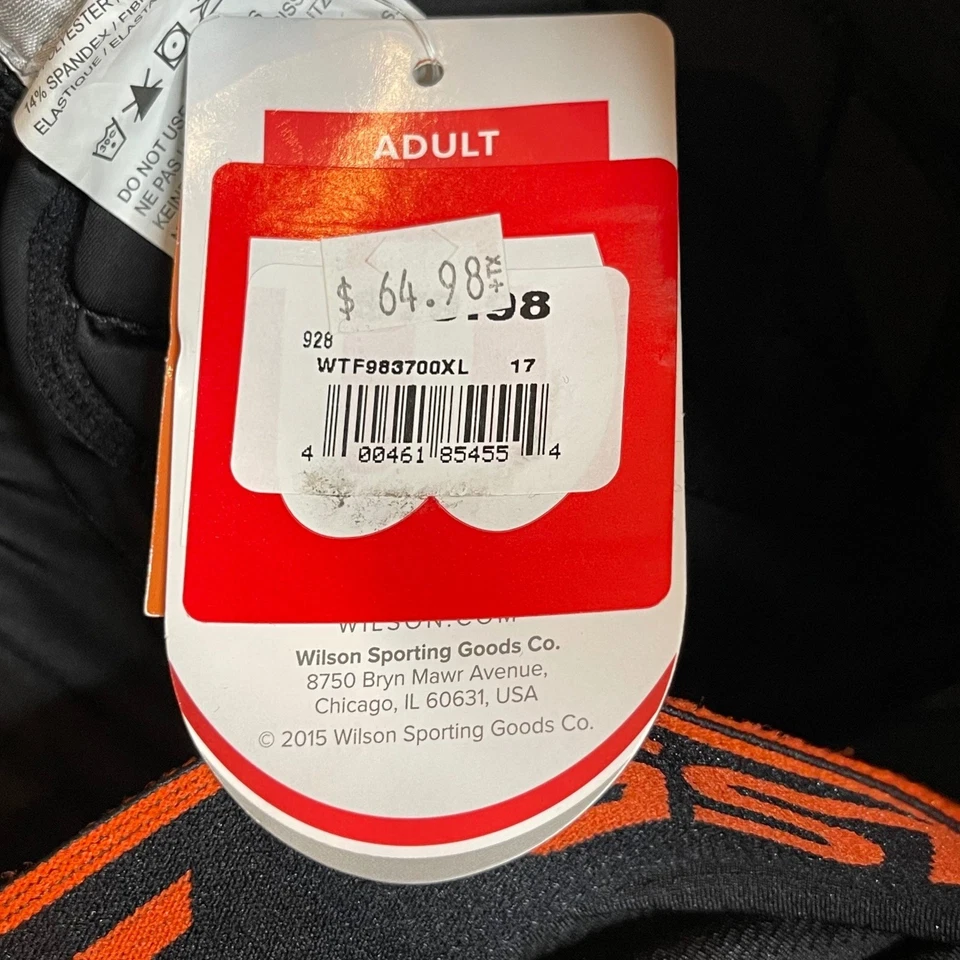 NUEVO CON ETIQUETAS Wilson GST Adulto Fútbol 5 Almohadillas Compresión Faja Pantalones Cortos Para Hombres Talla XL Foto 4 de 4