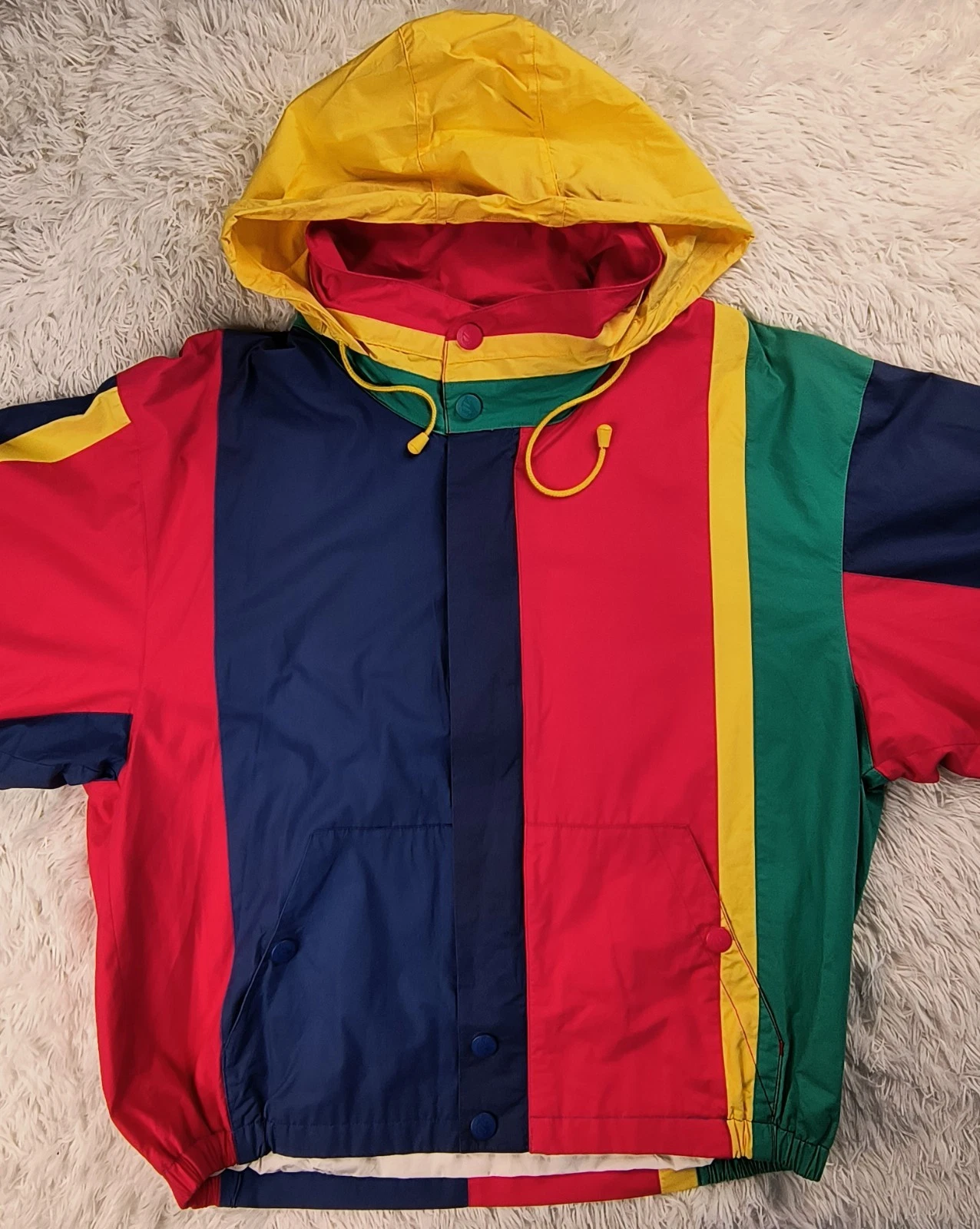 Vintage Nautica multicolor stripped windbreaker jacket