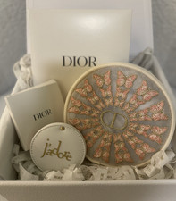 Dior Cosmetic Bag  Compact Mirror Set Pink Butterfly Makeup Pouch Gift Set NEW