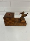 Vintage Mechanical Cigarette Dispenser Bird Wood Box works