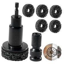 Wheel Hub Cleaning Tool Kit, Drill-Powered Wheel Stud Cleaner Includes 5 Pads,
