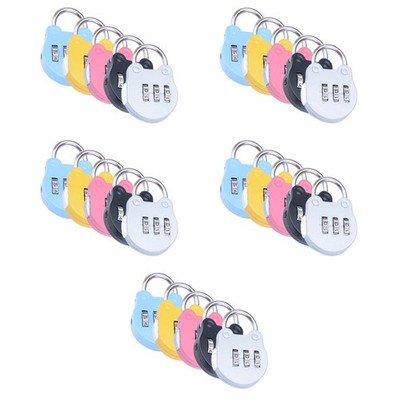  5 Pack Mini Vorhängeschloss Zahlenschloss Taschenschloss Taschenschlösser