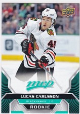 2020-21 Upper Deck #240 Lucas Carlsson RC Chicago Blackhawks